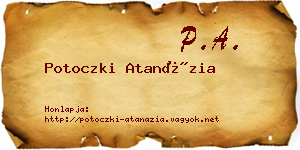 Potoczki Atanázia névjegykártya